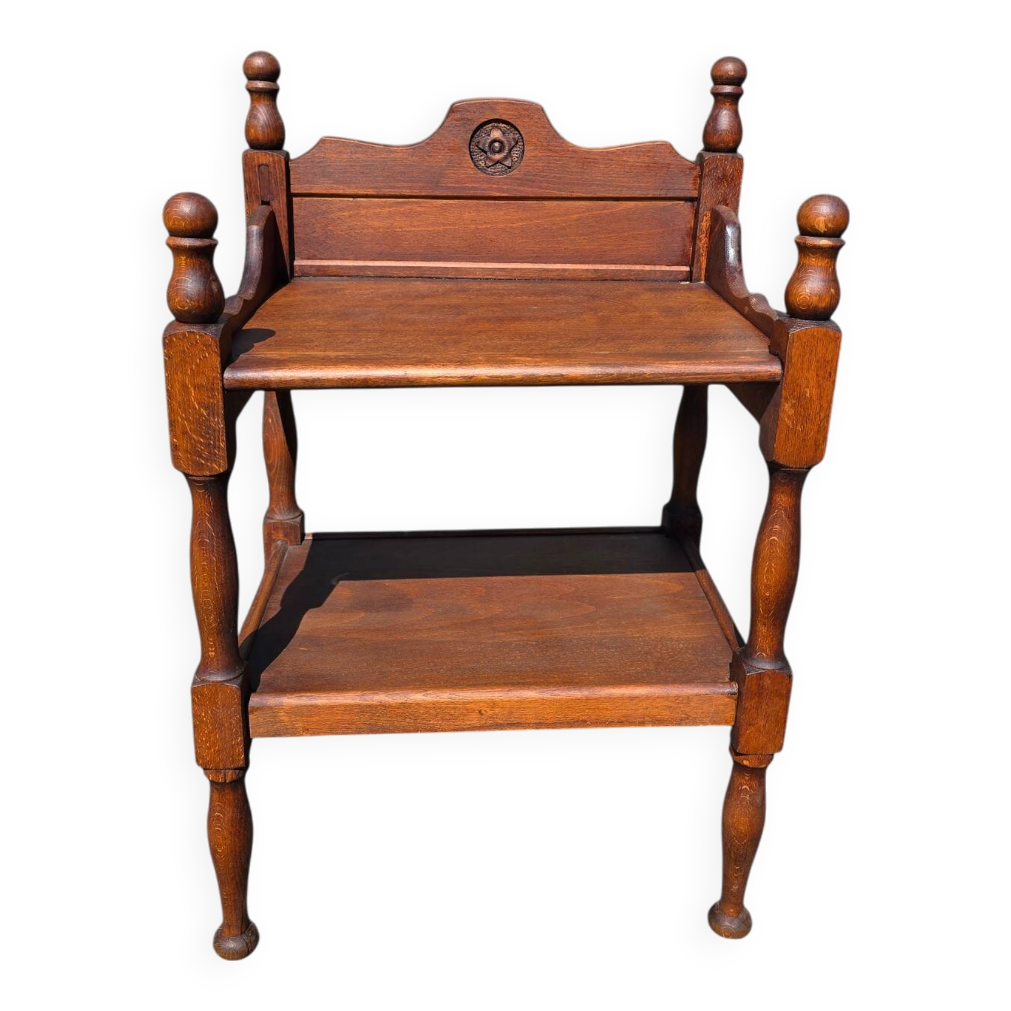 Vintage solid wood side table