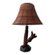 Lampe en bois sculpté figurant une fleur, années 60