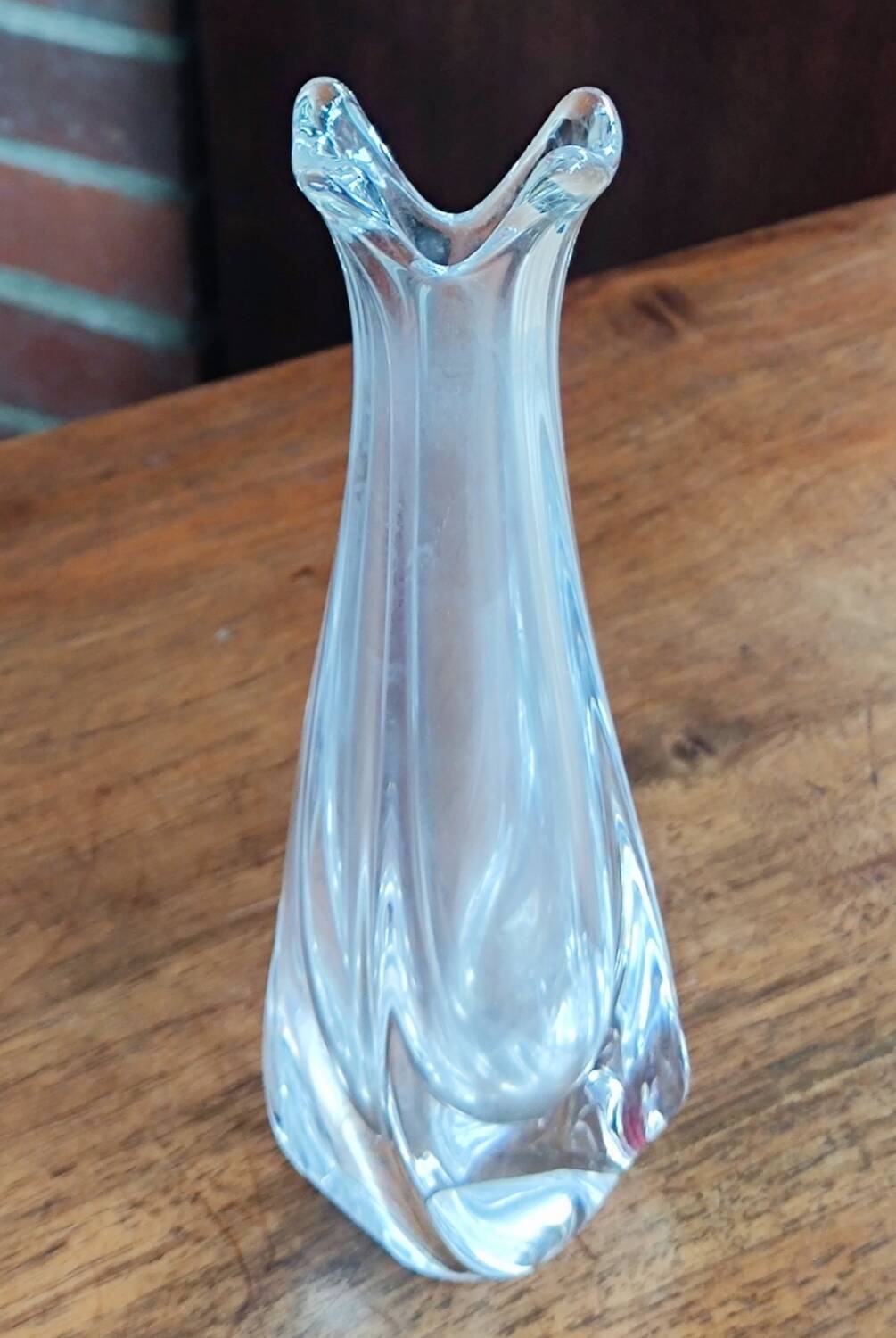 Old small crystal soliflore vase Daum France