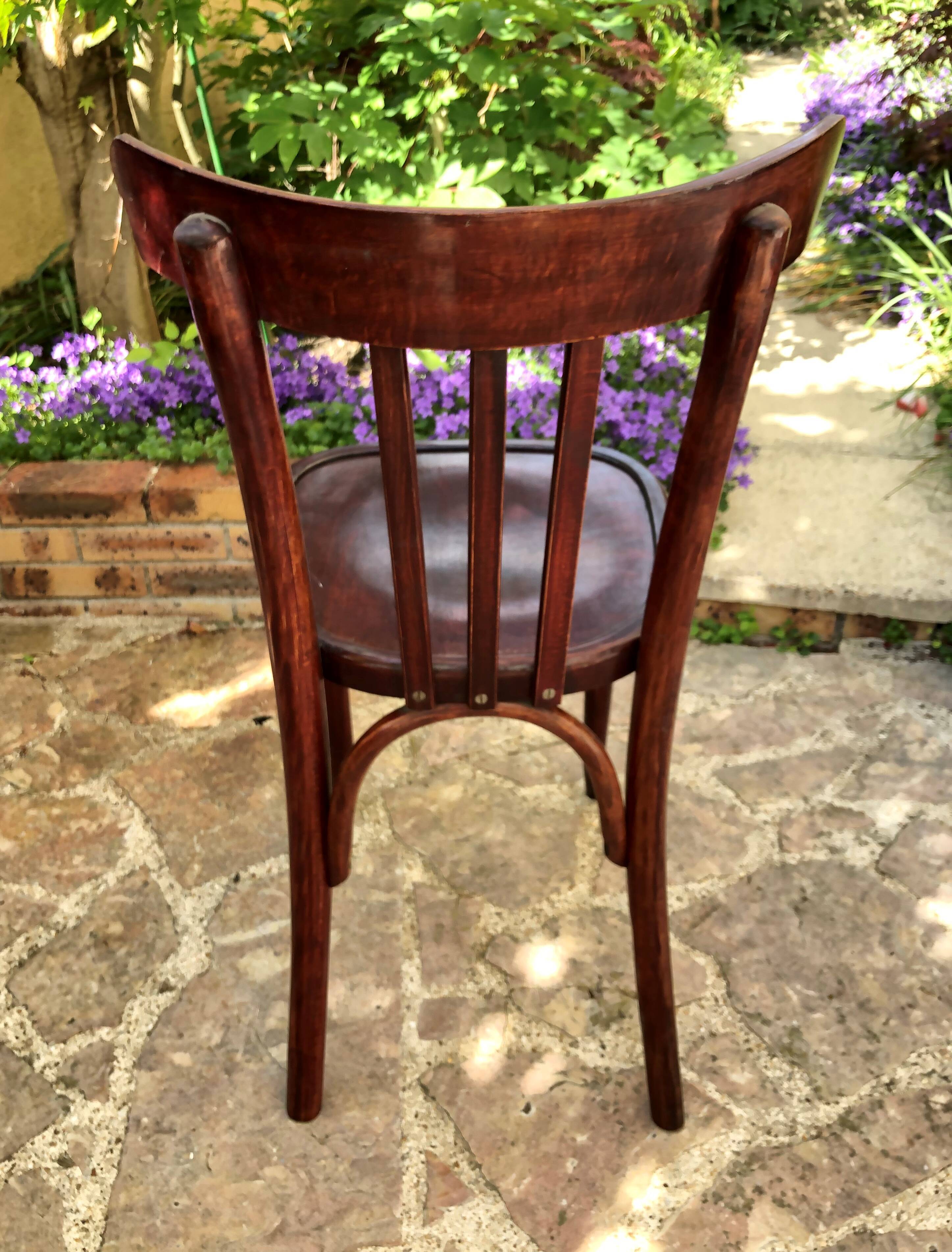 Set of three bistro chairs