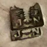 Pair silver metal plates 1930s