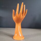 Terracotta-colored porcelain hand-sewn soliflore
