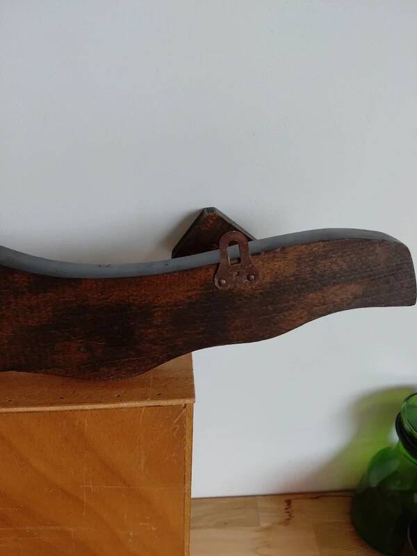 Vintage wooden wall coat rack