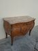 Louis XV style commode in marquetry and rosewood.