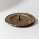 Vintage bronze candlestick from the 1960s, classic design, tray for medium to large candles.
