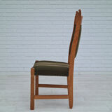 Original Danish design, 1960s,  set of high back dinning chairs, oak wood