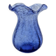 Small blue blown glass vase with air bubbles - 614024