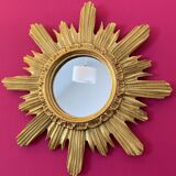 Mirror sun gilded wood 44 cm, 1960