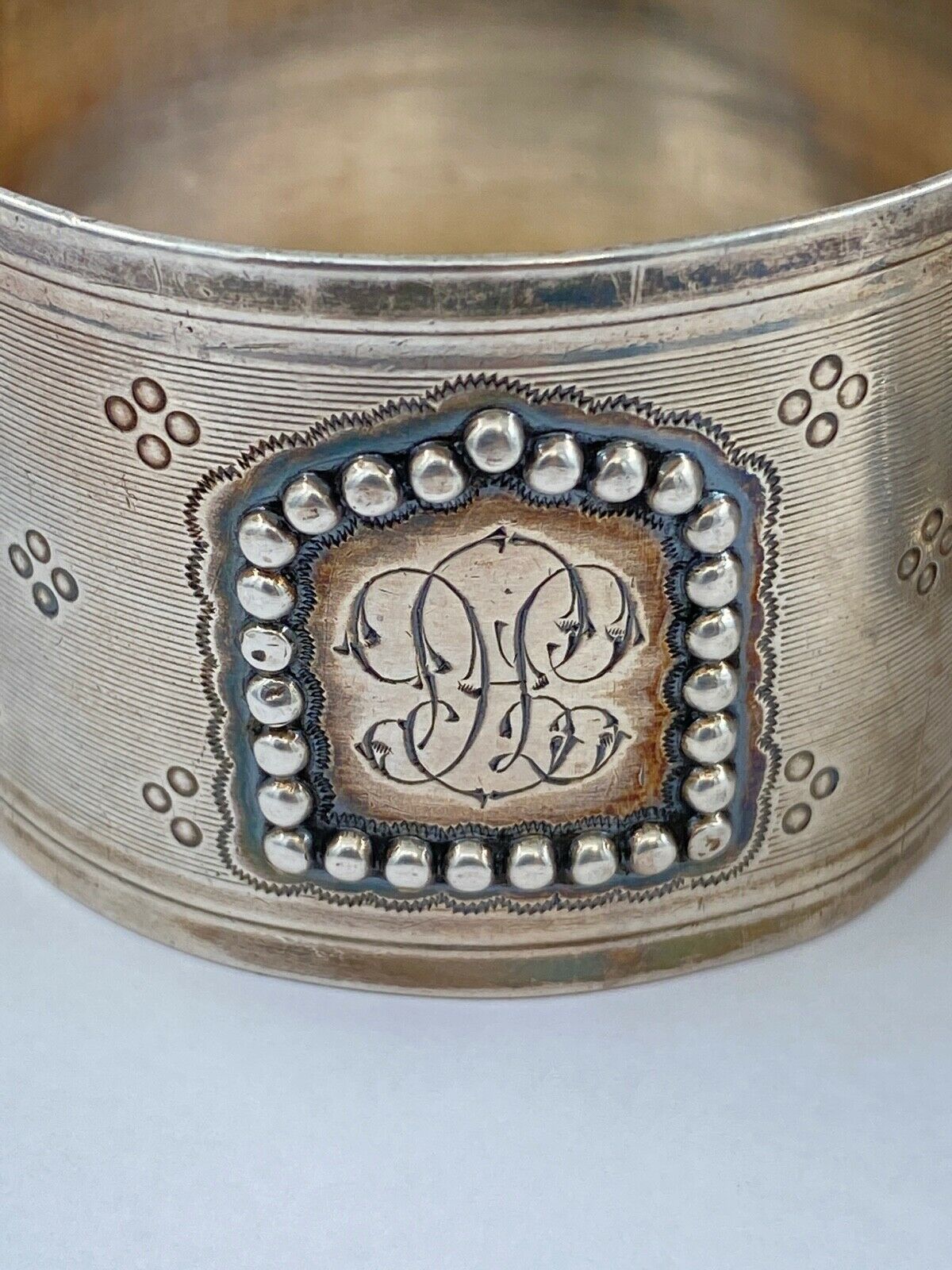 Two rounds of fine nineteenth silver towels louis xvi minerve style