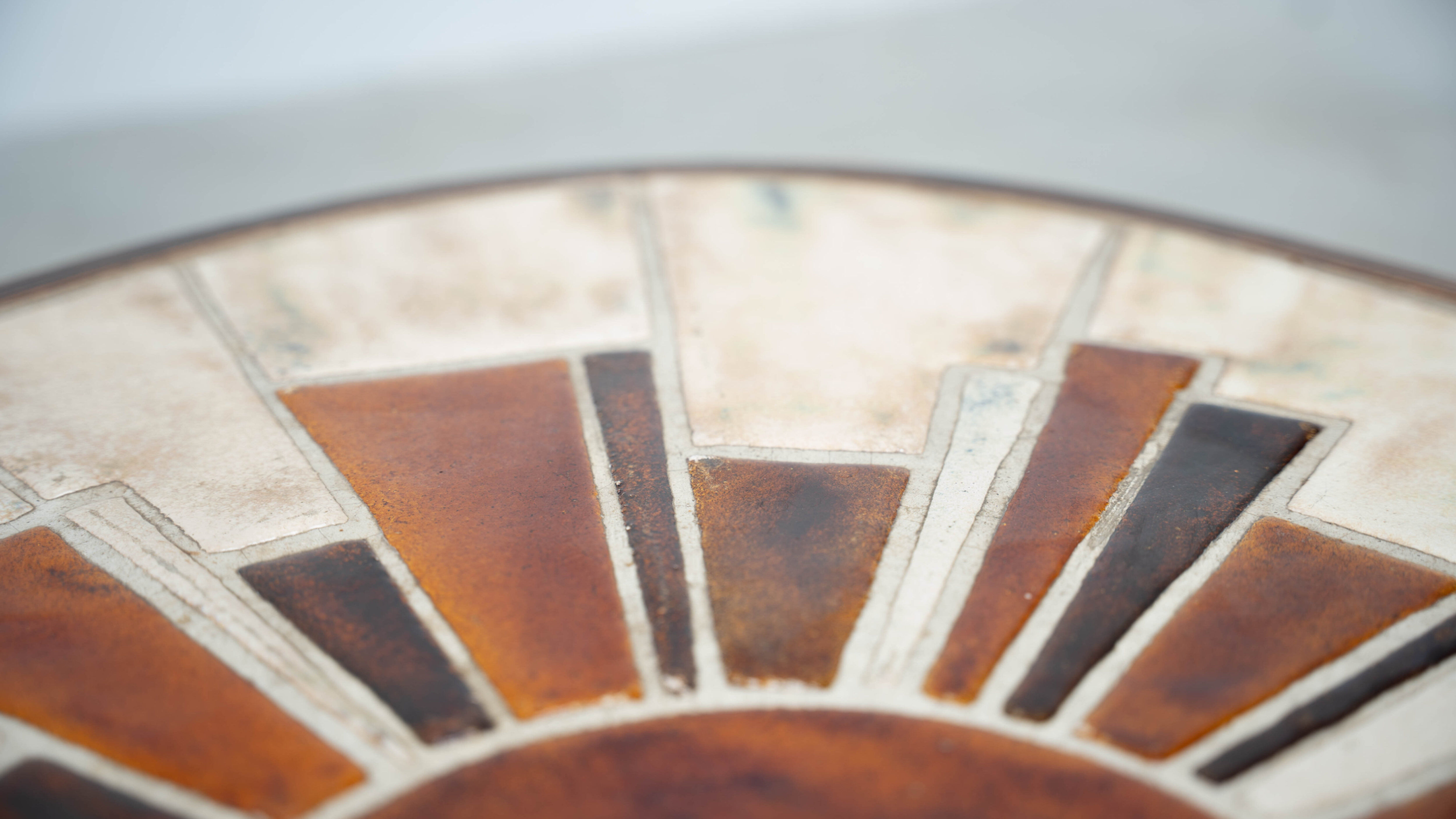 1970s French ceramic coffee table by Barrois for Vallauris