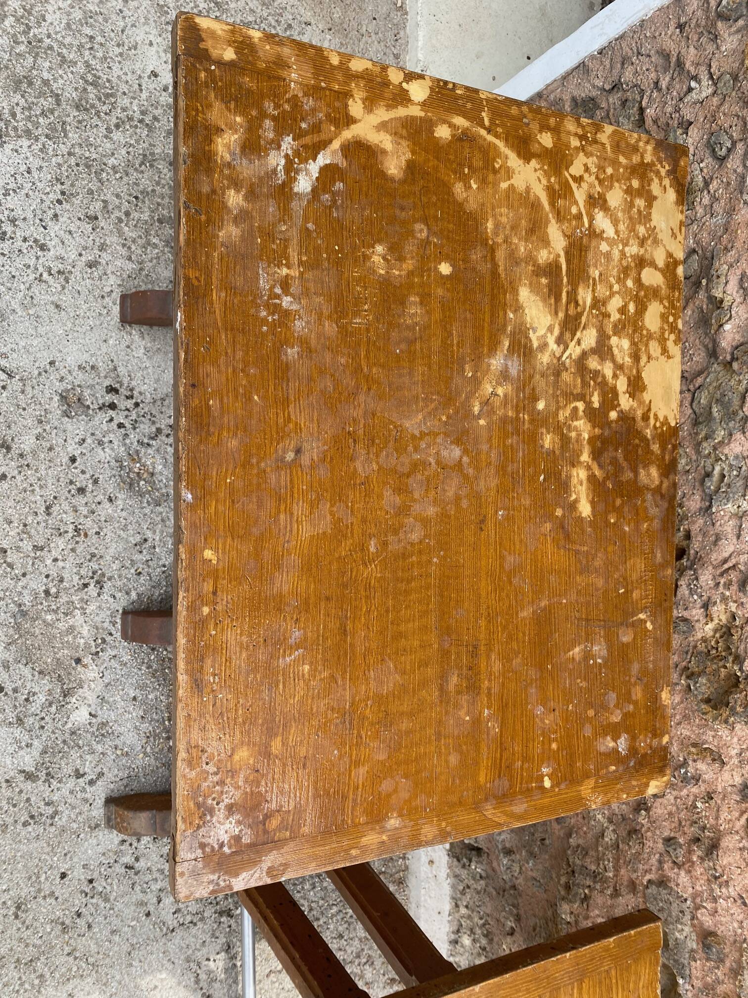 Vintage wooden bistro table