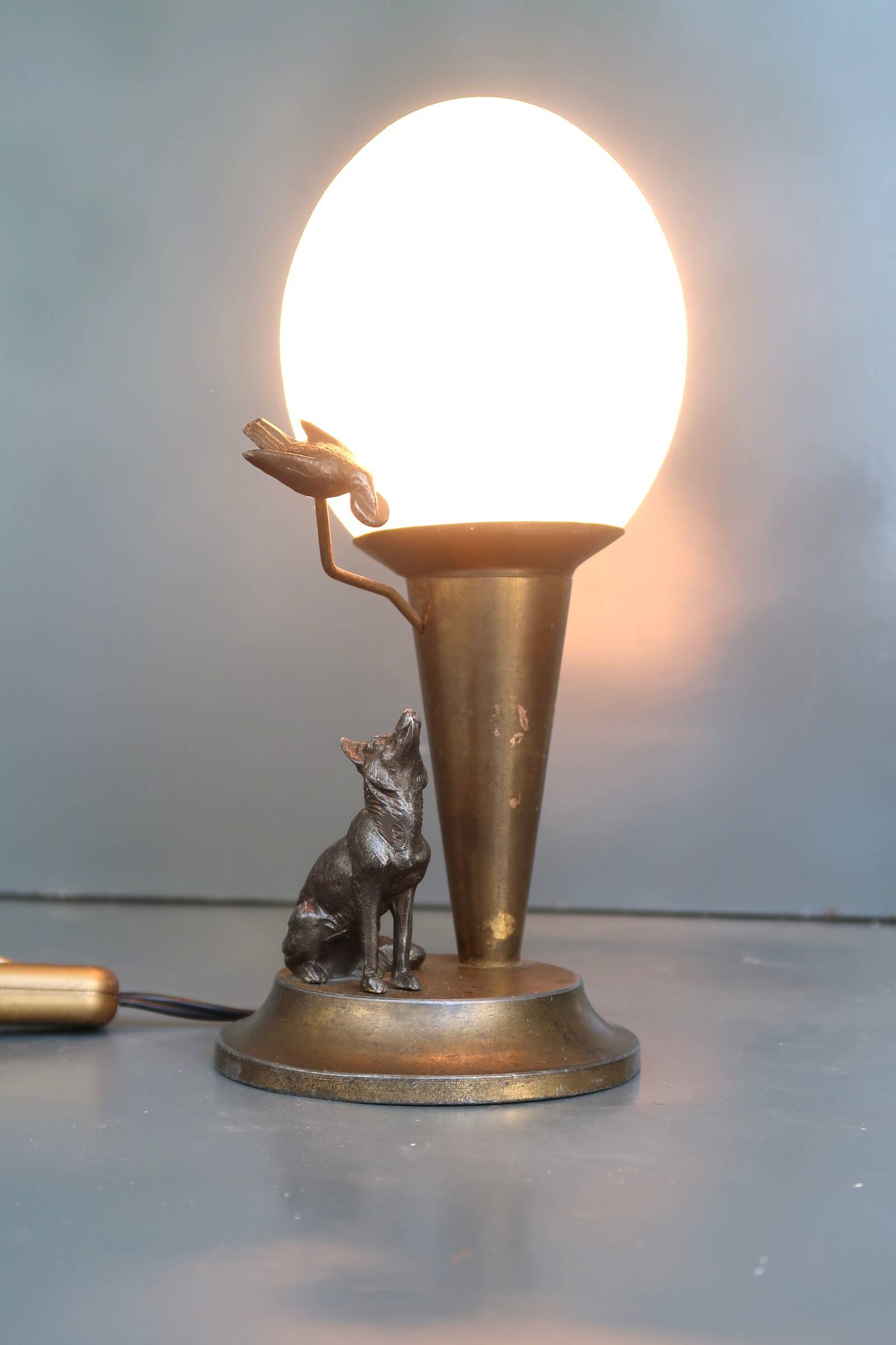 Lampe années 50 "le corbeau et le renard"