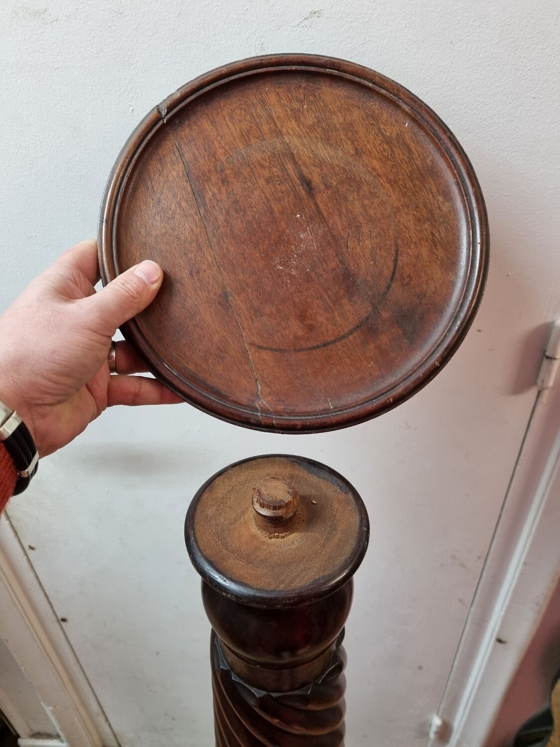 Solid mahogany column
