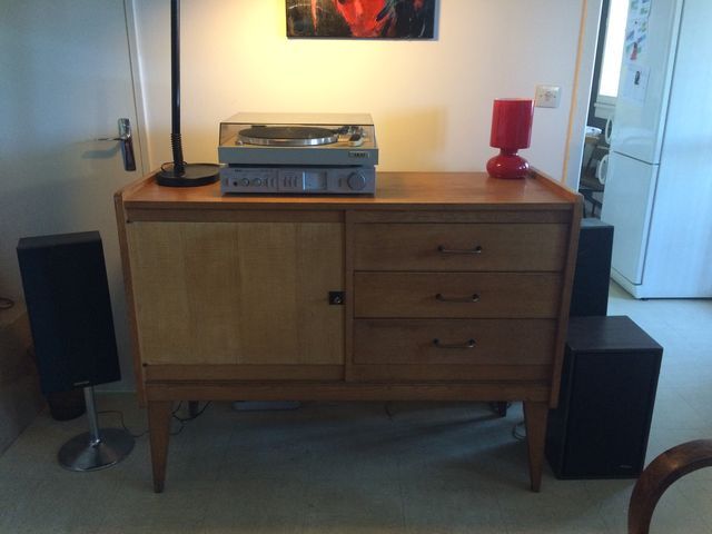 French vintage buffet oak furniture 50/60