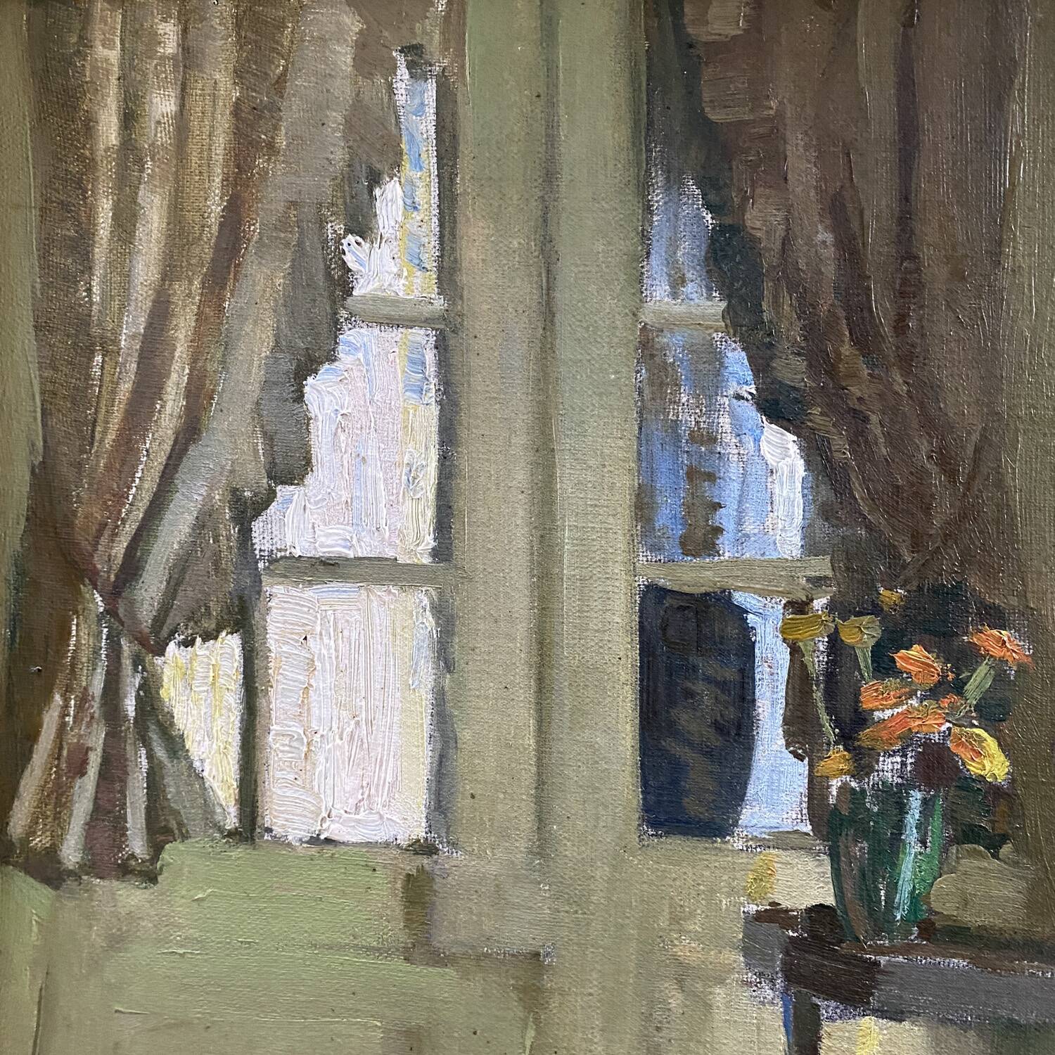 30's painting "The living room"