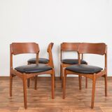 Mid-century danish teak & leather dining chairs by Erik Buch, 1960