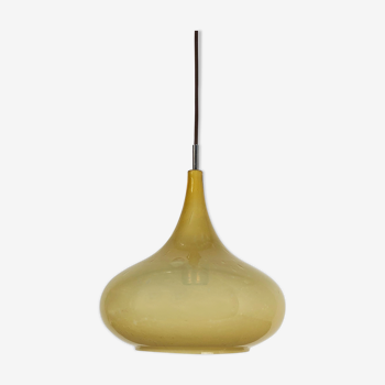 Original glass orient pendel hanging light by Doria Lights, Germany 1970s