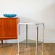 Chrome and smoked glass tubular console / side table, double tiers, 1970.
