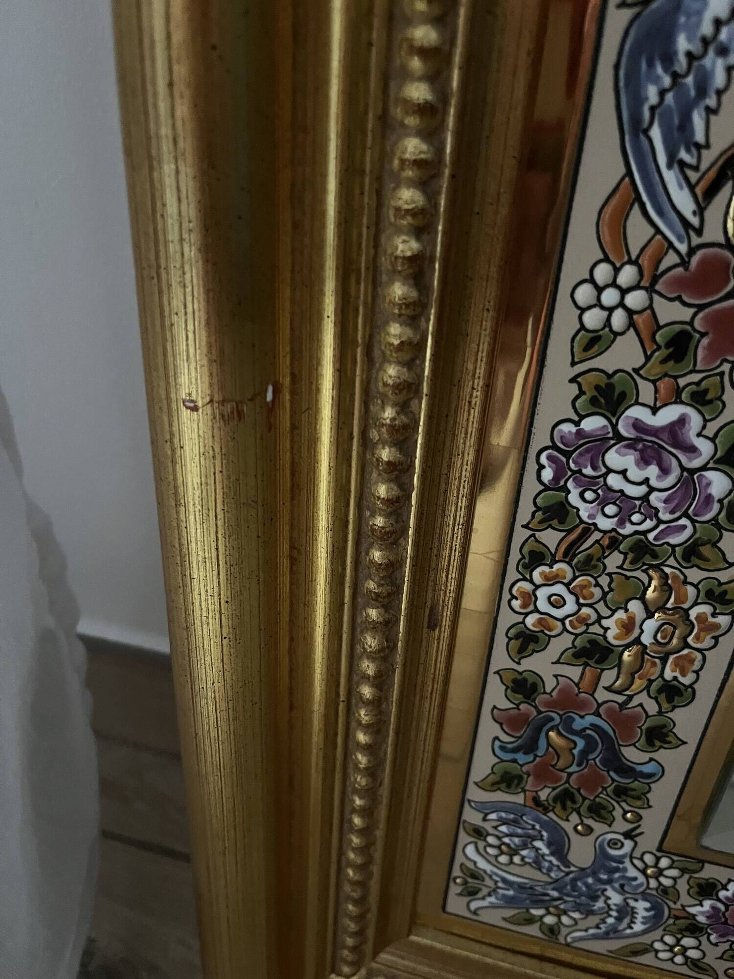 Miroir Andalou en céramique émaillée (cuerda seca)