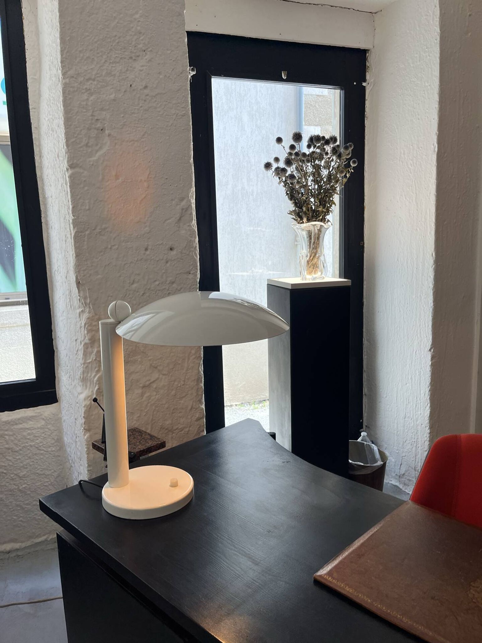 White Metal Desk Lamp 1980s
