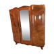 3-door wardrobe with walnut burl decoration