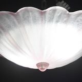 Precious Italian pink Murano glass ceiling fixture, Murano, 1970