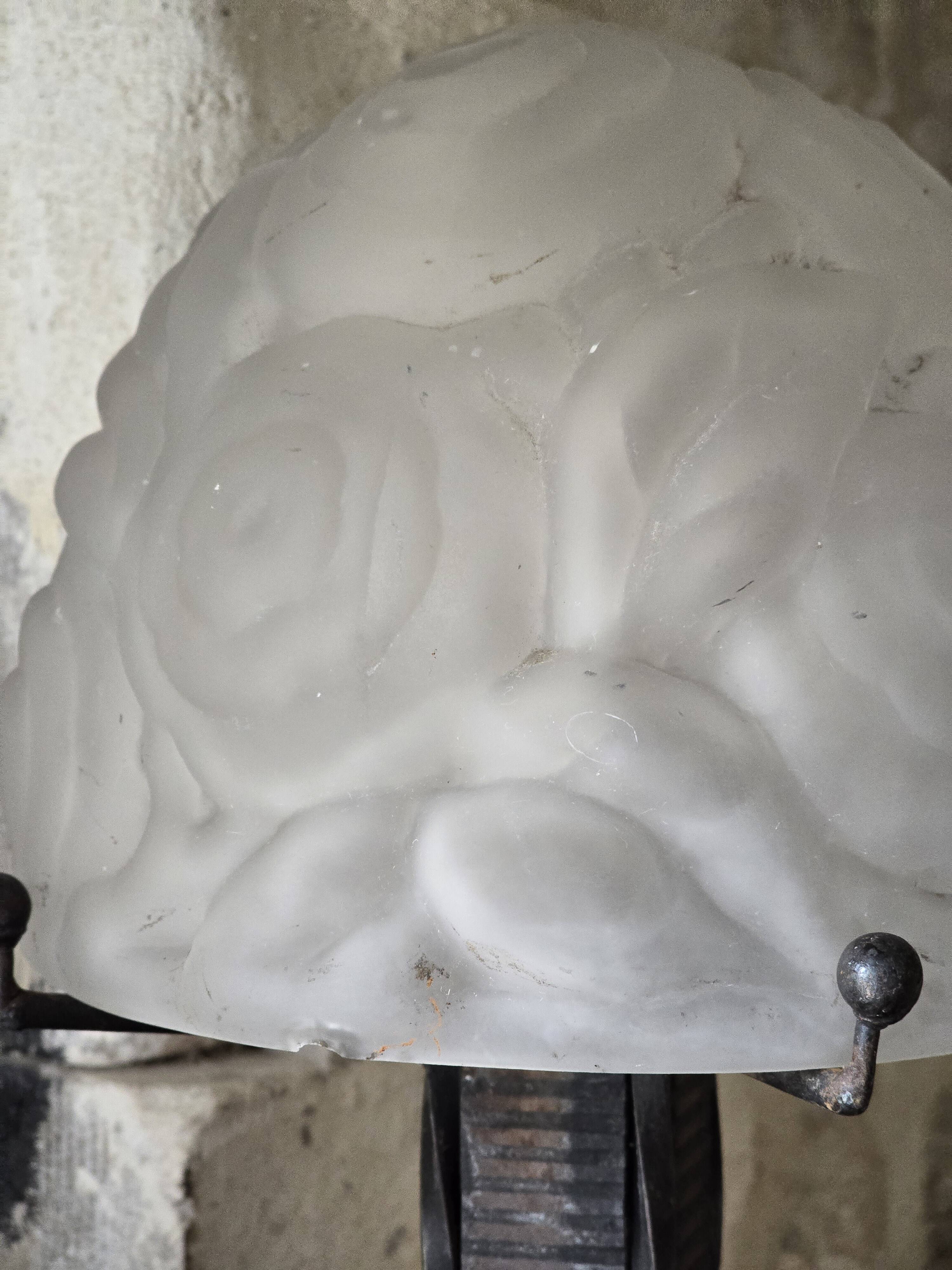 Lampe Art Déco fer forgé 1930