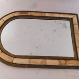 Brass and bone mirror