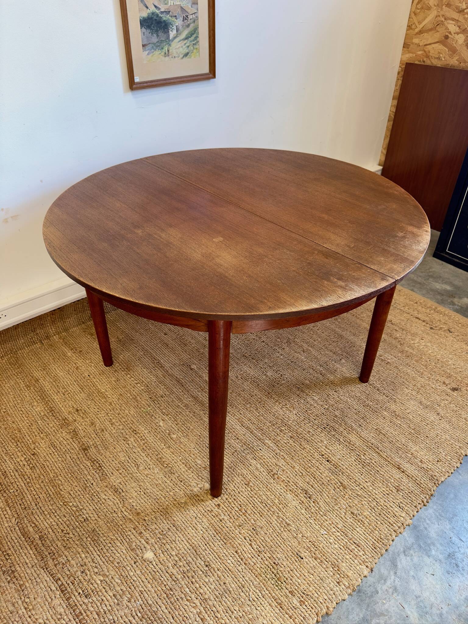 Table scandinave extensible en teck – années 60