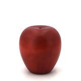 Sculpture of a giant red apple in wood, 1960s
