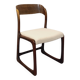 Vintage sled chair by Baumann in wood and boucle fabric.