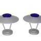 A pair of vintage 1980s wall lights | Metal and glass | Original retro ligh