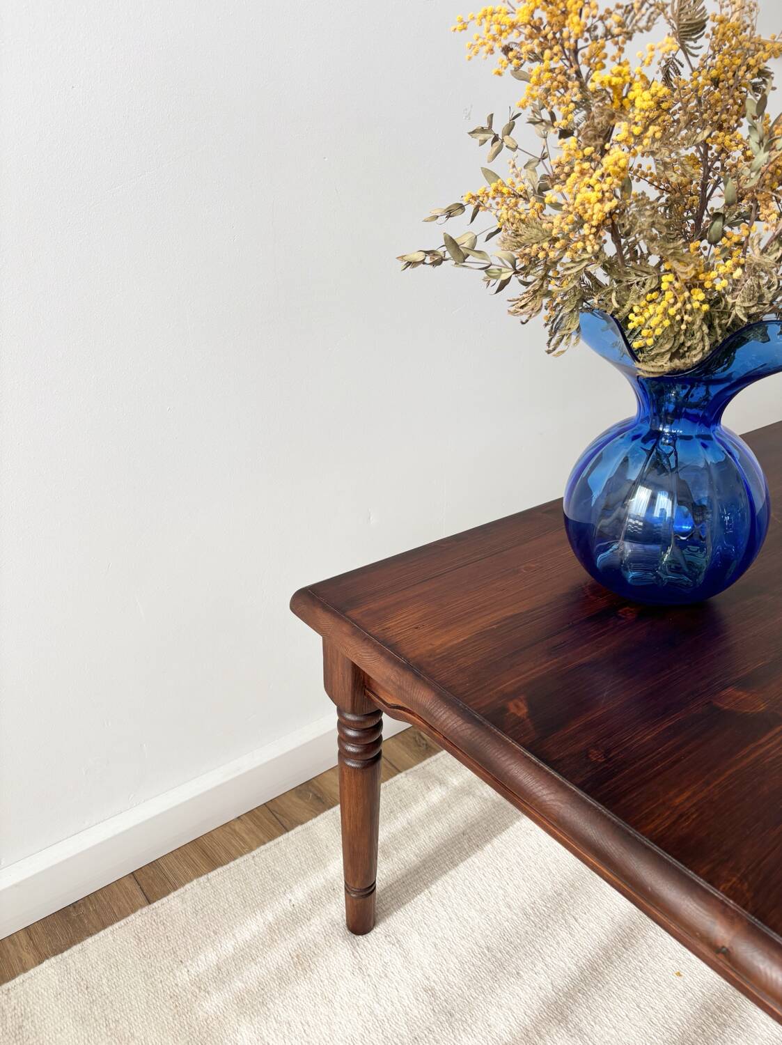 Large old farmhouse cottage style coffee table