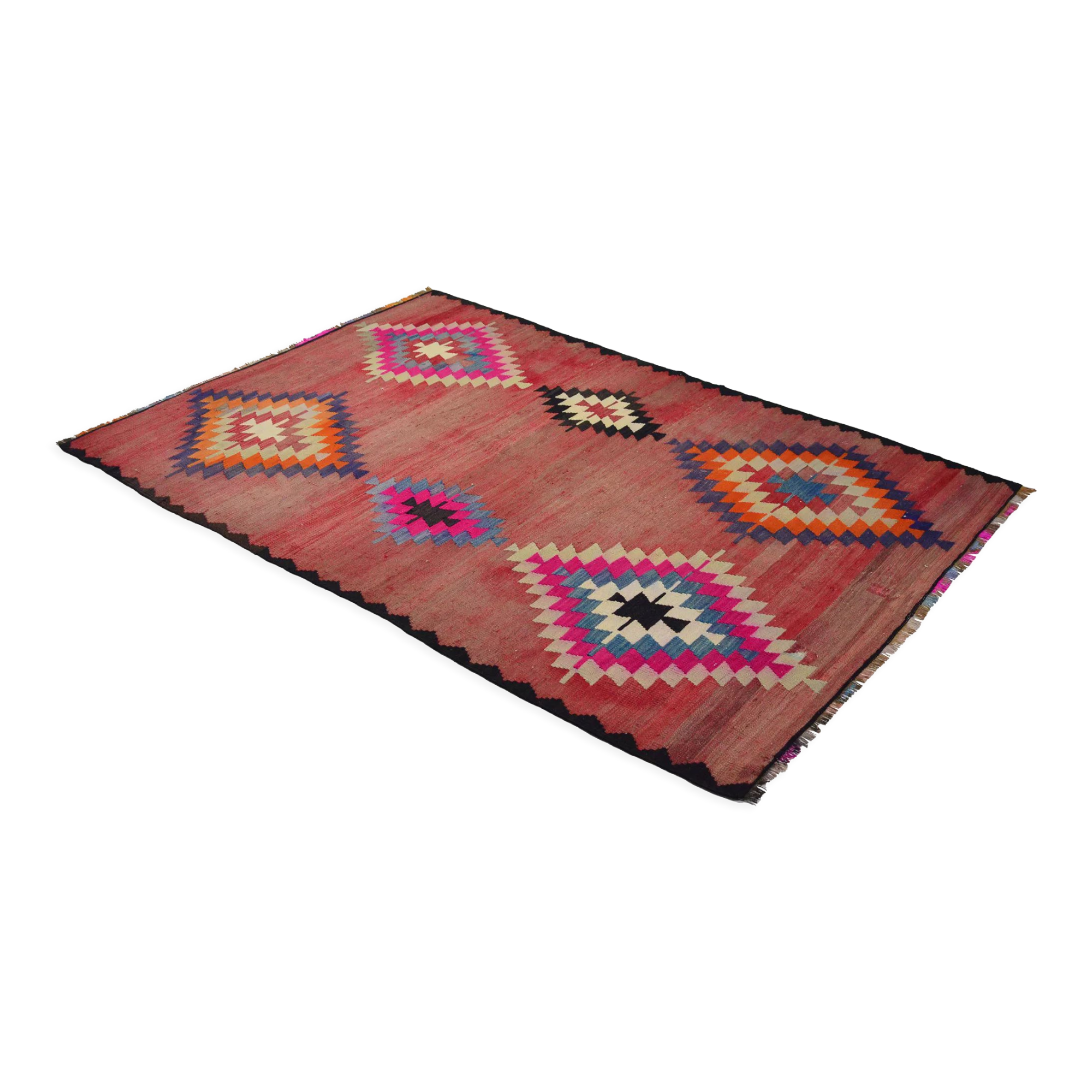 Anatolian handmade kilim rug 250 cm x 161 cm