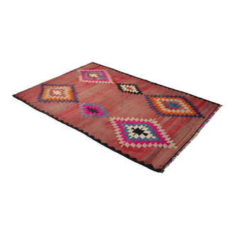 Anatolian handmade kilim rug 250 cm x 161 cm