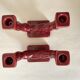 Pair of double ceramic candlesticks, 1950s