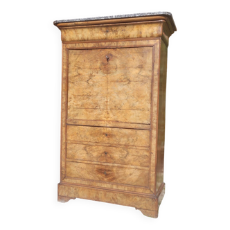 Burr walnut secretary