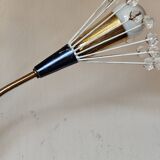 Wall lamp with 3 lights, brass and crystal balls, 1950s.