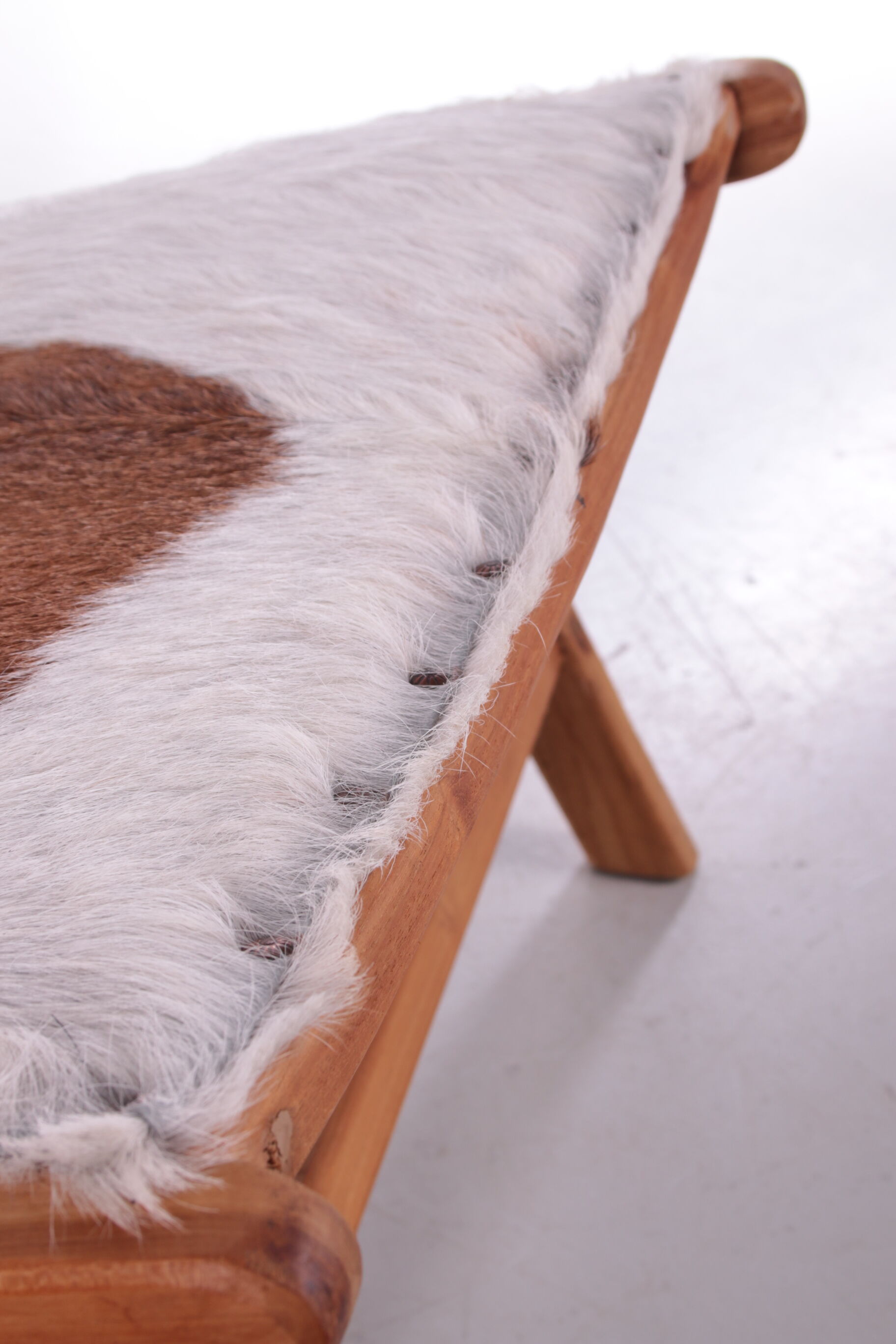 Vintage Relax chair upholstered with cowhide, 1970