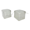 Lot de 2 lampes de table Ice Cube par Ikea années 1990