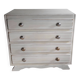 Commode Art Déco blanche patinée