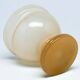 Vase, mid-century modern, beige glass, Poland, 1970s