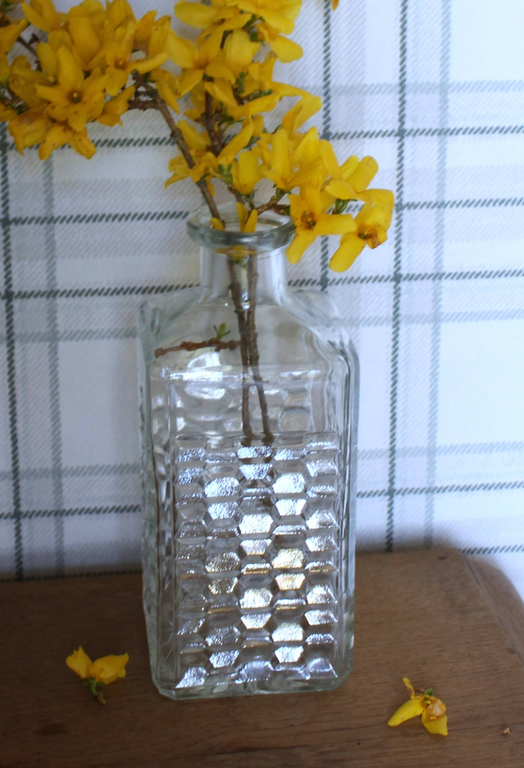Carafe verre ciselé whisky eau vase vintage