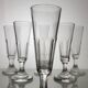 6 Champagne flutes in Baccarat crystal - XIXth