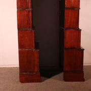 pair of Globe Wernicke London 'waterfall' bookcases in mahogany circa