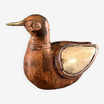 Wooden & brass bird