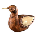 Wooden & brass bird