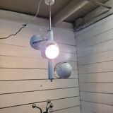Vintage eyeball pendant chandelier with 3 lacquered reflectors