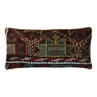 Housse de coussin kilim turc vintage, 30 x 60 cm