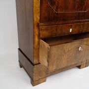 Secretary - Hand polished birch & intarsia - 2 drawers - 1840s